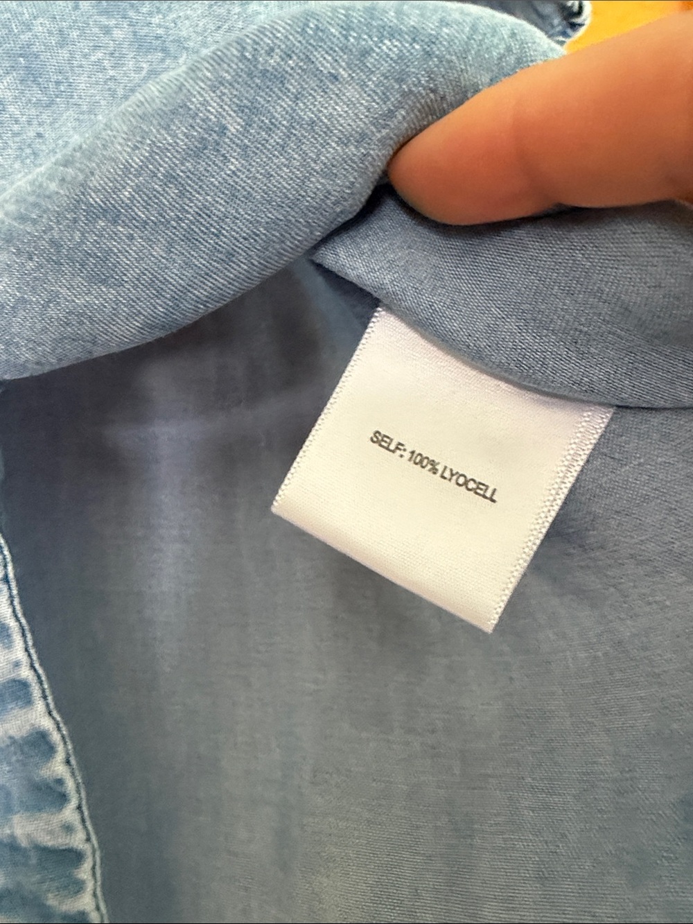Light Blue Button-Up Blouse - Picture 2 of 5